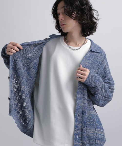 HARE（ハレ）の「メランジスカシアミシャツニット(HARE)（ニット 