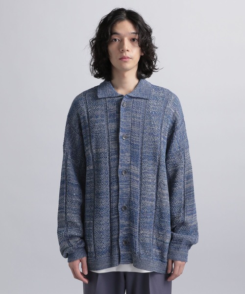 HARE（ハレ）の「メランジスカシアミシャツニット(HARE)（ニット 