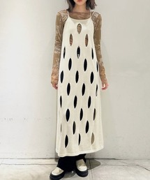 LE CIEL BLEU（ルシェルブルー）の「アイレットニットキャミドレス / Eyelet Knit Cami Dress（ワンピース・レディース）」