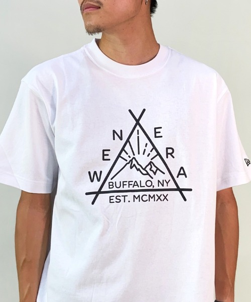 NEW ERA(ニューエラ)の「NEW ERA/ニューエラ OD SS TEE USCTN TRI SUNRISE ロゴ USコットン 半袖Tシャツ 13516312/13516313(Tシャツ/カットソー・メンズ・ホワイト/ブラック・L/XL/XXL/M)」の2枚目の写真