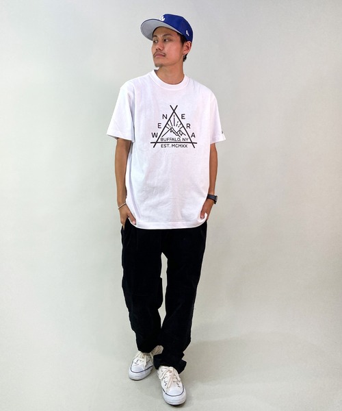 NEW ERA(ニューエラ)の「NEW ERA/ニューエラ OD SS TEE USCTN TRI SUNRISE ロゴ USコットン 半袖Tシャツ 13516312/13516313(Tシャツ/カットソー・メンズ・ホワイト/ブラック・L/XL/XXL/M)」の7枚目の写真