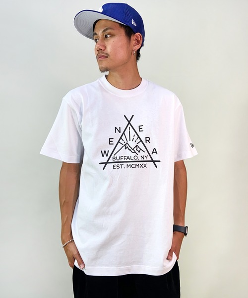 NEW ERA(ニューエラ)の「NEW ERA/ニューエラ OD SS TEE USCTN TRI SUNRISE ロゴ USコットン 半袖Tシャツ 13516312/13516313(Tシャツ/カットソー・メンズ・ホワイト/ブラック・L/XL/XXL/M)」の3枚目の写真