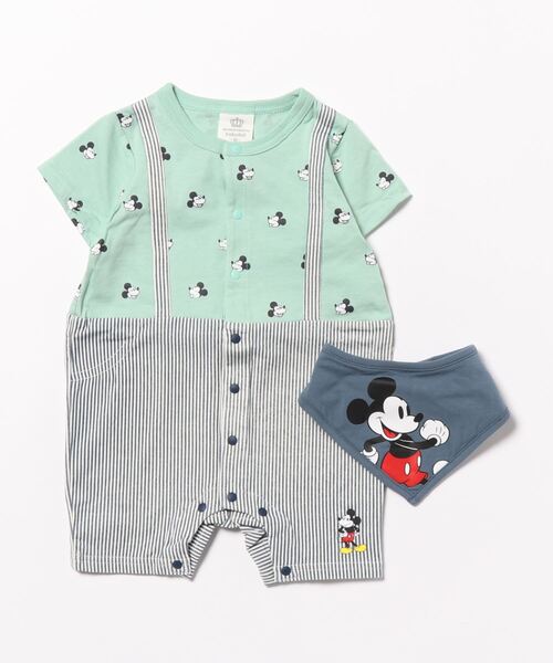 Disney(ディズニー)の「ディズニー スタイ付サロペットロンパース 2点セット 7910B(ロンパース・キッズ・その他9/ナチュラル/ブラック×レッド/イエロー・70cm/80cm)」の6枚目の写真