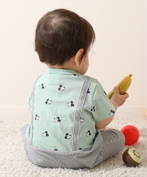 Disney(ディズニー)の「ディズニー スタイ付サロペットロンパース 2点セット 7910B(ロンパース・キッズ・その他9/ナチュラル/ブラック×レッド/イエロー・70cm/80cm)」の15枚目の写真