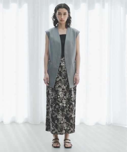 A part by（アパートバイ）の「リネンライクベスト（ベスト・レディース・ライトベージュ/ブラック/ライトグリーン/ブラック系その他2・FREE）」の11枚目の写真