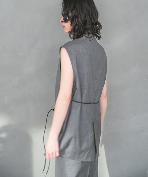A part by（アパートバイ）の「リネンライクベスト（ベスト・レディース・ライトベージュ/ブラック/ライトグリーン/ブラック系その他2・FREE）」の18枚目の写真