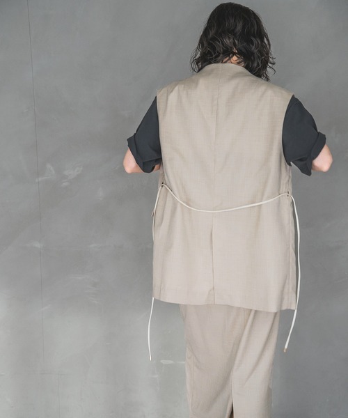 A part by（アパートバイ）の「リネンライクベスト（ベスト・レディース・ライトベージュ/ブラック/ライトグリーン/ブラック系その他2・FREE）」の15枚目の写真