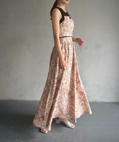 &g'aime(アンジェム)の「【&g’aime】フラワープリントフレアスカート(スカート・レディース・ネイビー/ブラウン・FREE)」の20枚目の写真