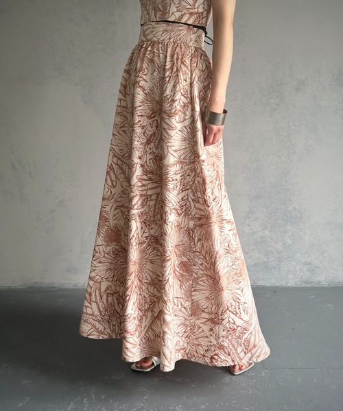 &g'aime(アンジェム)の「【&g’aime】フラワープリントフレアスカート(スカート・レディース・ネイビー/ブラウン・FREE)」の19枚目の写真