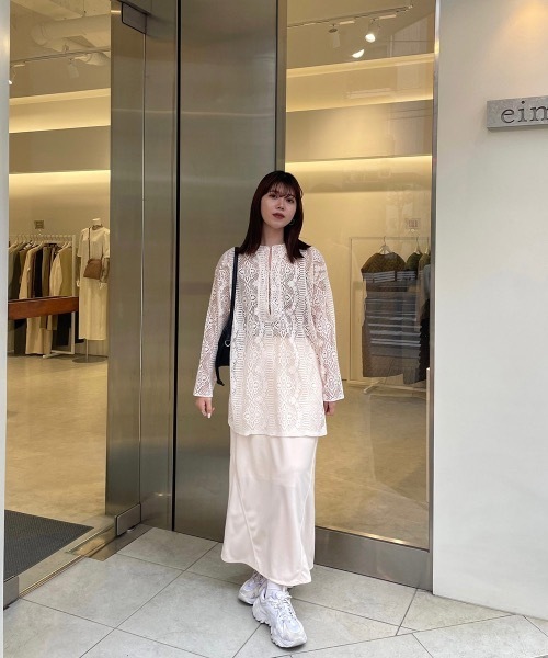 I_am（アイアム）の「design line tuck flare skirt / デザインラインタックフレアスカート（スカート・レディース・グリーン/ブラック/アイボリー・FREE）」の20枚目の写真