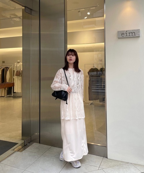 I_am（アイアム）の「design line tuck flare skirt / デザインラインタックフレアスカート（スカート・レディース・グリーン/ブラック/アイボリー・FREE）」の21枚目の写真