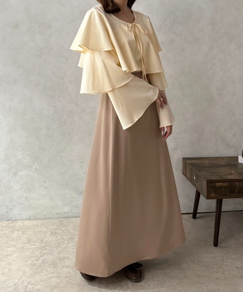 apres jour clair(アプレジュールクレア)の「【apres jour clair】2WAYティアードボレロブラウス【ZOZOTOWN限定アイテム】(シャツ/ブラウス・レディース・ベージュ/アイボリー/ブラウン系その他/ブラック・フリー/X-LARGE)」の18枚目の写真