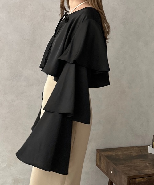 apres jour clair(アプレジュールクレア)の「【apres jour clair】2WAYティアードボレロブラウス【ZOZOTOWN限定アイテム】(シャツ/ブラウス・レディース・ベージュ/アイボリー/ブラウン系その他/ブラック・フリー/X-LARGE)」の19枚目の写真