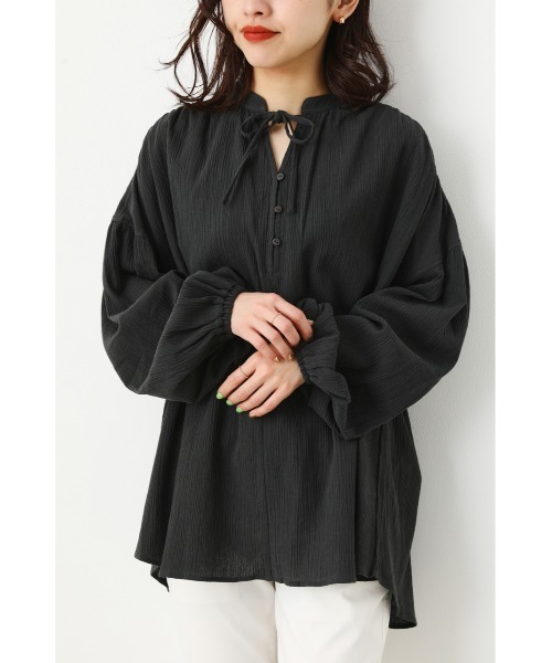 RODEO CROWNS WIDE BOWL（ロデオクラウンズワイドボウル）の「Color スモックブラウス（シャツ/ブラウス・レディース・チャコールグレー/アイボリー/オレンジ・FREE）」の3枚目の写真