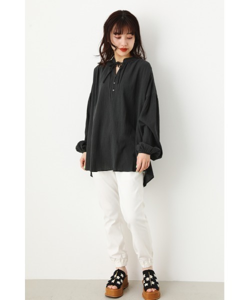 RODEO CROWNS WIDE BOWL（ロデオクラウンズワイドボウル）の「Color スモックブラウス（シャツ/ブラウス・レディース・チャコールグレー/アイボリー/オレンジ・FREE）」の12枚目の写真