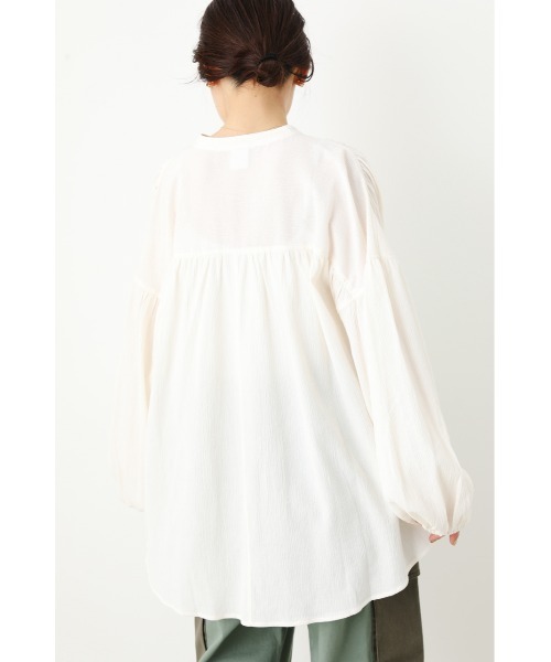 RODEO CROWNS WIDE BOWL（ロデオクラウンズワイドボウル）の「Color スモックブラウス（シャツ/ブラウス・レディース・チャコールグレー/アイボリー/オレンジ・FREE）」の9枚目の写真