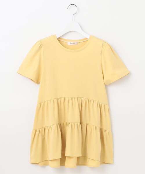 Feroux(フェルゥ)の「【UVケア】ティアードチュニック Tシャツ(Tシャツ/カットソー・レディース・ホワイト系/ブラック系/ライトイエロー系/ブルー系・F)」の14枚目の写真