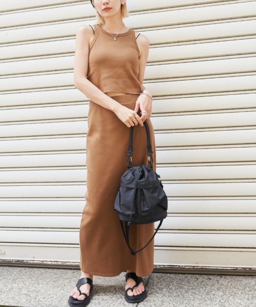 Auntie Rosa Holiday(アンティローザホリデー)の「カットリブナロースカート(スカート・レディース・ブラック/ブラウン/オレンジ・SMALL/MEDIUM)」の12枚目の写真