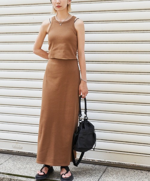 Auntie Rosa Holiday(アンティローザホリデー)の「カットリブナロースカート(スカート・レディース・ブラック/ブラウン/オレンジ・SMALL/MEDIUM)」の11枚目の写真