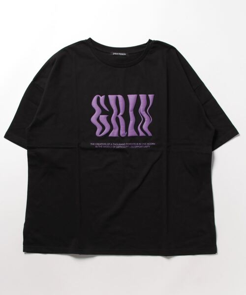 SpRay（スプレイ）の「ウェーブロゴビッグＴシャツ（Tシャツ/カットソー・レディース・ホワイト/オートミール/ブルー/ブラック・FREE）」の9枚目の写真