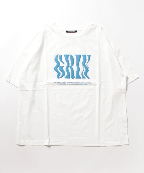 SpRay（スプレイ）の「ウェーブロゴビッグＴシャツ（Tシャツ/カットソー・レディース・ホワイト/オートミール/ブルー/ブラック・FREE）」の11枚目の写真