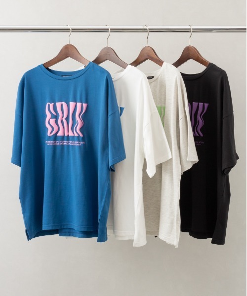 SpRay（スプレイ）の「ウェーブロゴビッグＴシャツ（Tシャツ/カットソー・レディース・ホワイト/オートミール/ブルー/ブラック・FREE）」の5枚目の写真