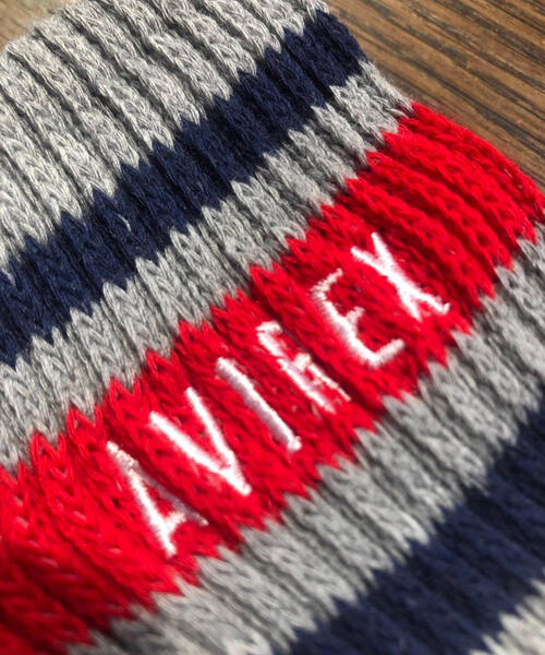 AVIREX(アヴィレックス)の「【直営店限定】LINE LOGO SOCKS/ ラインロゴソックス(ソックス/靴下・レディース・ホワイト/グレー・F)」の3枚目の写真