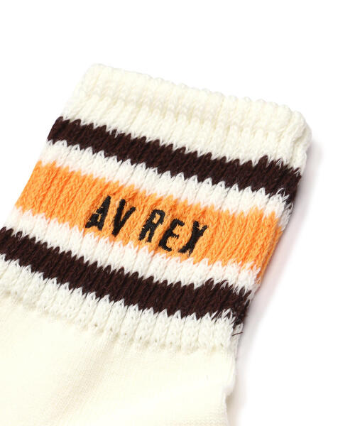 AVIREX(アヴィレックス)の「【直営店限定】LINE LOGO SOCKS/ ラインロゴソックス(ソックス/靴下・レディース・ホワイト/グレー・F)」の8枚目の写真