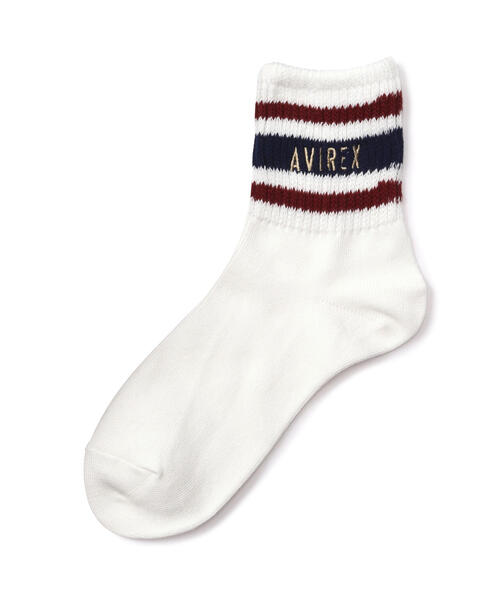 AVIREX(アヴィレックス)の「【直営店限定】LINE LOGO SOCKS/ ラインロゴソックス(ソックス/靴下・レディース・ホワイト/グレー・F)」の11枚目の写真