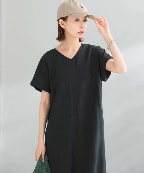 URBAN RESEARCH ROSSO リネン混コクーンワンピース ロング URBAN RESEARCH ROSSO リネン混コクーンワンピース ロング