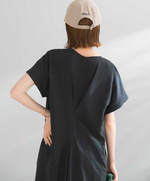 リネン混コクーンワンピース