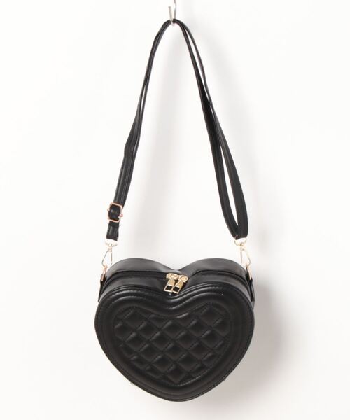 HIKA（ヒカ）の「【HIKA】ハートPUレザーショルダーBAG（ショルダーバッグ・レディース・ホワイト/ブラック/ベージュ/レッド・FREE）」の2枚目の写真