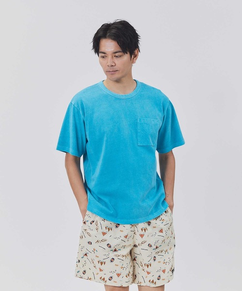 BACK NUMBER(バックナンバー)の「【BACK NUMBER】オーバーダイクルーTシャツ(Tシャツ/カットソー・メンズ・オレンジ/ターコイズブルー/ライトグレー/ブラック・L/M/XL)」の1枚目の写真
