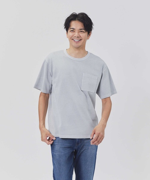 BACK NUMBER(バックナンバー)の「【BACK NUMBER】オーバーダイクルーTシャツ(Tシャツ/カットソー・メンズ・オレンジ/ターコイズブルー/ライトグレー/ブラック・L/M/XL)」の3枚目の写真