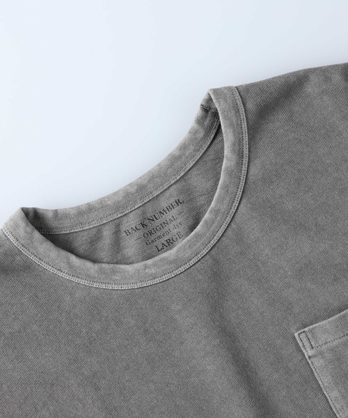 BACK NUMBER(バックナンバー)の「【BACK NUMBER】オーバーダイクルーTシャツ(Tシャツ/カットソー・メンズ・オレンジ/ターコイズブルー/ライトグレー/ブラック・L/M/XL)」の8枚目の写真