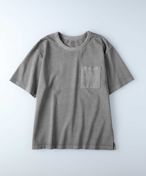BACK NUMBER(バックナンバー)の「【BACK NUMBER】オーバーダイクルーTシャツ(Tシャツ/カットソー・メンズ・オレンジ/ターコイズブルー/ライトグレー/ブラック・L/M/XL)」の16枚目の写真