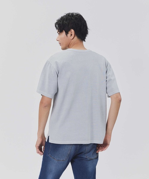 BACK NUMBER(バックナンバー)の「【BACK NUMBER】オーバーダイクルーTシャツ(Tシャツ/カットソー・メンズ・オレンジ/ターコイズブルー/ライトグレー/ブラック・L/M/XL)」の12枚目の写真