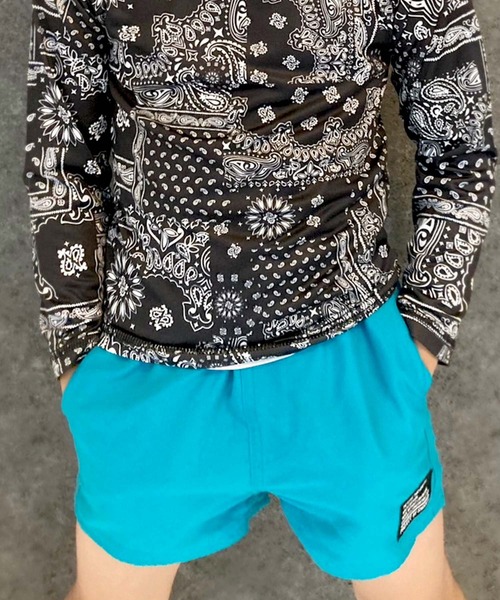 THE CASUAL（カジュアル）の「水陸両用　ハーフパンツ（水着・キッズ・ブラック/グレー系その他/ダークパープル/オレンジ系その他/ベージュ系その他/ダークネイビー/ベージュ系その他2/グリーン系その他2/グリーン系その他3/カーキ系/ブルー系その他/グリーン系その他・110cm/120cm/130cm/140cm/150cm/160cm）」の5枚目の写真