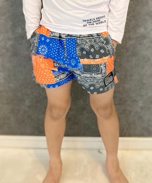 THE CASUAL（カジュアル）の「水陸両用　ハーフパンツ（水着・キッズ・ブラック/グレー系その他/ダークパープル/オレンジ系その他/ベージュ系その他/ダークネイビー/ベージュ系その他2/グリーン系その他2/グリーン系その他3/カーキ系/ブルー系その他/グリーン系その他・110cm/120cm/130cm/140cm/150cm/160cm）」の12枚目の写真