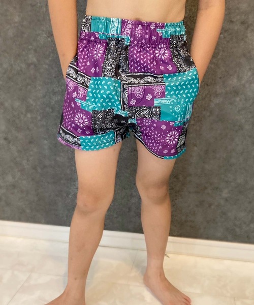 THE CASUAL（カジュアル）の「水陸両用　ハーフパンツ（水着・キッズ・ブラック/グレー系その他/ダークパープル/オレンジ系その他/ベージュ系その他/ダークネイビー/ベージュ系その他2/グリーン系その他2/グリーン系その他3/カーキ系/ブルー系その他/グリーン系その他・110cm/120cm/130cm/140cm/150cm/160cm）」の7枚目の写真