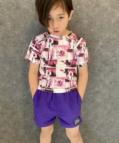 THE CASUAL（カジュアル）の「水陸両用　ハーフパンツ（水着・キッズ・ブラック/グレー系その他/ダークパープル/オレンジ系その他/ベージュ系その他/ダークネイビー/ベージュ系その他2/グリーン系その他2/グリーン系その他3/カーキ系/ブルー系その他/グリーン系その他・110cm/120cm/130cm/140cm/150cm/160cm）」の15枚目の写真