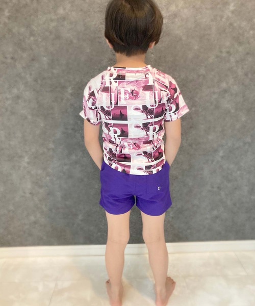 THE CASUAL（カジュアル）の「水陸両用　ハーフパンツ（水着・キッズ・ブラック/グレー系その他/ダークパープル/オレンジ系その他/ベージュ系その他/ダークネイビー/ベージュ系その他2/グリーン系その他2/グリーン系その他3/カーキ系/ブルー系その他/グリーン系その他・110cm/120cm/130cm/140cm/150cm/160cm）」の20枚目の写真