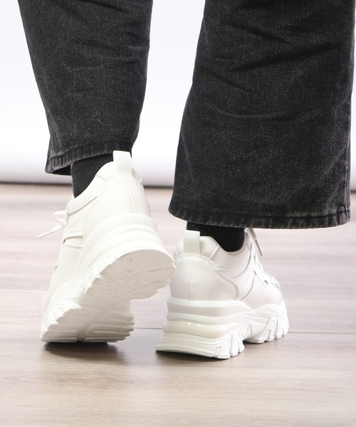 lus.（ラスドット）の「厚底インヒールダッドスニーカー（スニーカー・レディース・ブラック/ホワイト・L/LL/M/S）」の13枚目の写真