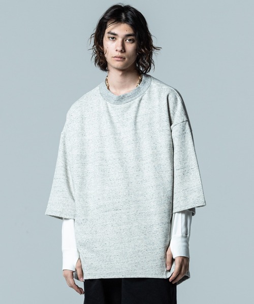 glamb(グラム)の「Re-Shaped Sweat / リシェイプドスエット(スウェット・メンズ・ネイビー/グレー/ブラック・M/L/S)」の3枚目の写真