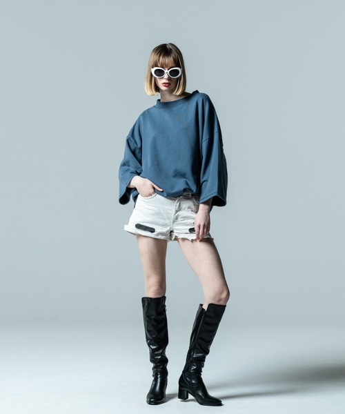 glamb(グラム)の「Re-Shaped Sweat / リシェイプドスエット(スウェット・メンズ・ネイビー/グレー/ブラック・M/L/S)」の16枚目の写真