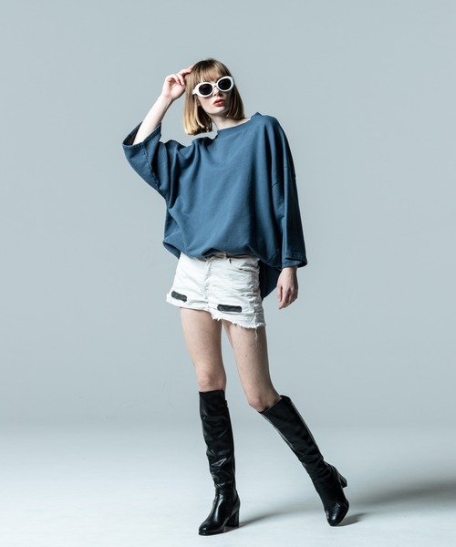 glamb(グラム)の「Re-Shaped Sweat / リシェイプドスエット(スウェット・メンズ・ネイビー/グレー/ブラック・M/L/S)」の9枚目の写真