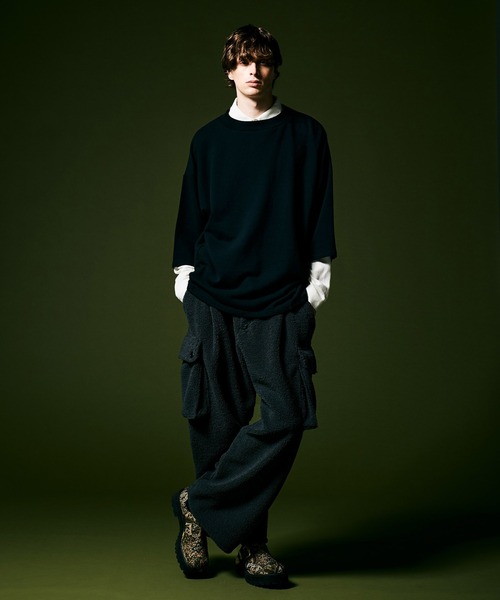 glamb(グラム)の「Re-Shaped Sweat / リシェイプドスエット(スウェット・メンズ・ネイビー/グレー/ブラック・M/L/S)」の20枚目の写真