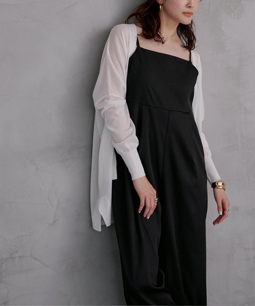 ツイルキャミオールインワン