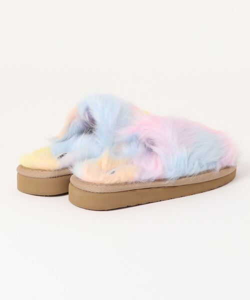 Minnetonka（ミネトンカ）の「【MINNETONKA】ミネトンカ LYLA　ファーサンダル　ユニコーンカラー（サンダル・キッズ・マルチ・1/2/3）」の2枚目の写真