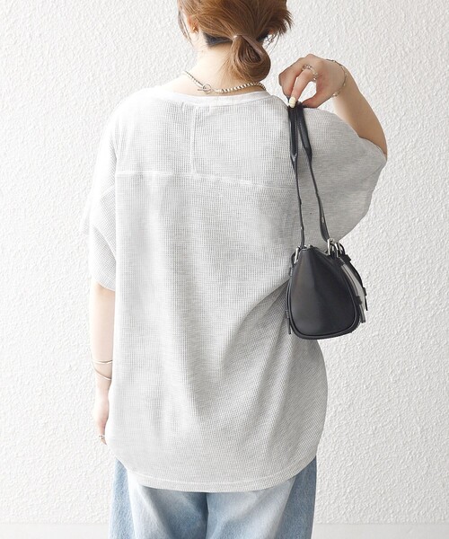 WEB限定】SHIPS any:〈洗濯機可能〉ワッフル ワイド TEE（Tシャツ